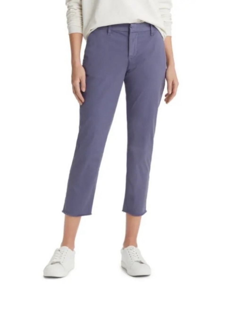 Frank & Eileen Wicklow Italian Chino Raw Hem Pant in Ocean Blue Size 10